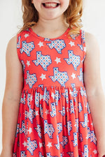 Texas Pride Tank Twirl Dress - Day Dress, Pink, Dress, Baby & Toddler Clothing, One-piece garment | Everetts Place