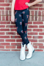 Mila & Rose Texas Tech Black Raider Red baby leggings