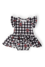 Texas Tech Plaid Raider Red Flutter Twirl Bodysuit Mila & Rose ® 