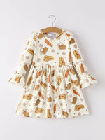 Rylee Faith Designs Thanksgiving Day Cute Baking Design Girls Dress - Apparel & Accessories > Clothing > Dresses Dress