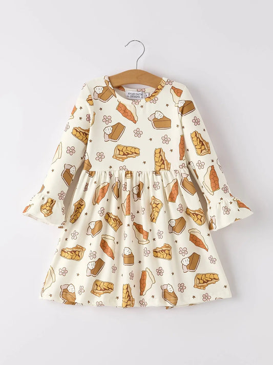 Thanksgiving Day Cute Baking Design Girls Dress Rylee Faith Designs Everetts Place: Online Boutique