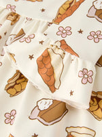 Rylee Faith Designs Thanksgiving Day Cute Baking Design Girls Dress - Apparel & Accessories > Clothing > Dresses Dress