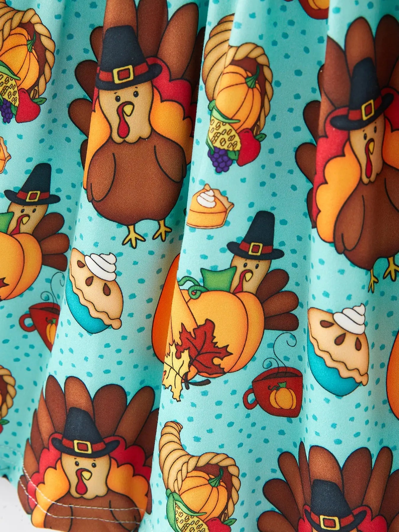 Thanksgiving Print Girls Dress for Holiday Cheer and Family Gatherings Rylee Faith Designs