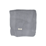 The Chunky Knit Blanket - Slate - Woolen, Wool, Grey, Woven fabric, Knitting | Everetts Place