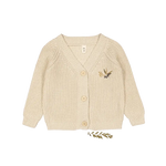 Lovely Littles The Chunky Knit Cardigan - Olive Cream - 