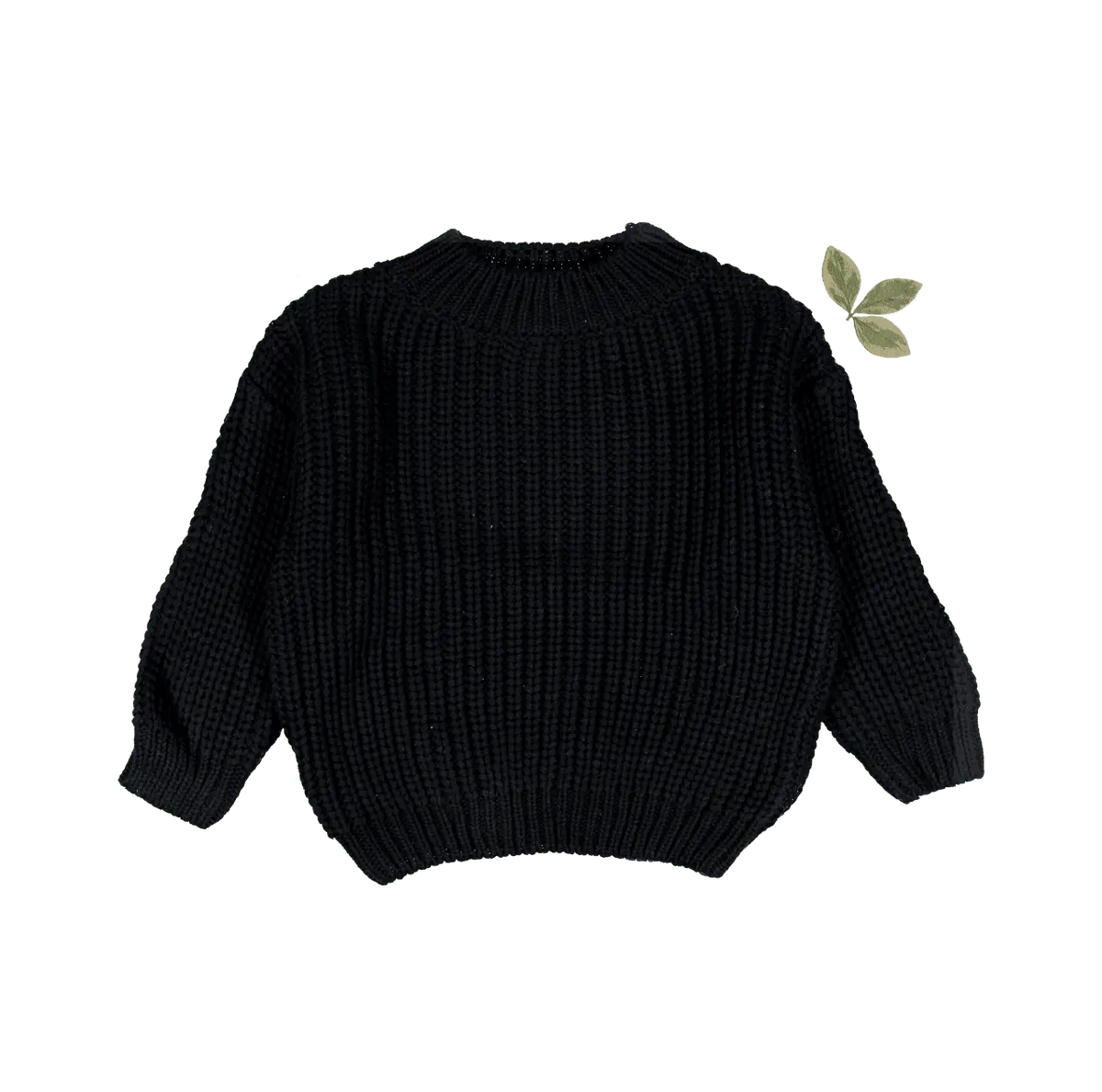 The Chunky Knit Sweater - Black - Sleeve, Textile, Fashion, Woolen, Wool | Everetts Place