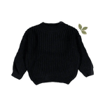 The Chunky Knit Sweater - Black - Sleeve, Textile, Fashion, Woolen, Wool | Everetts Place