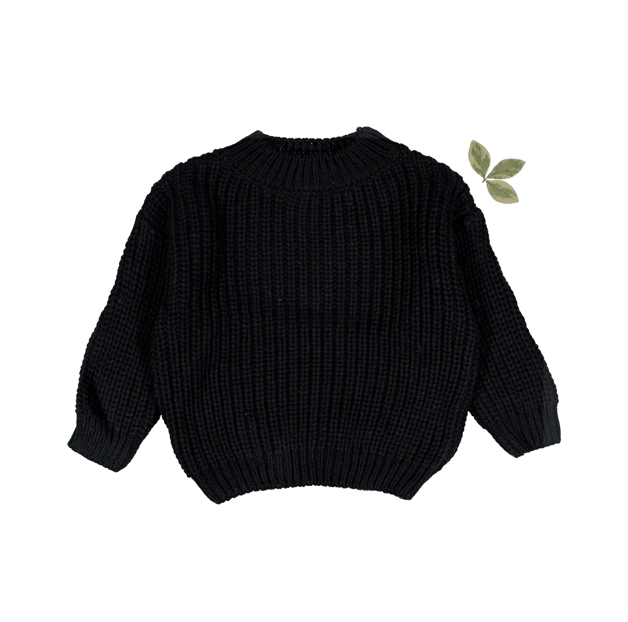 The Chunky Knit Sweater - Black - Sleeve, Textile, Fashion, Woolen, Wool | Everetts Place