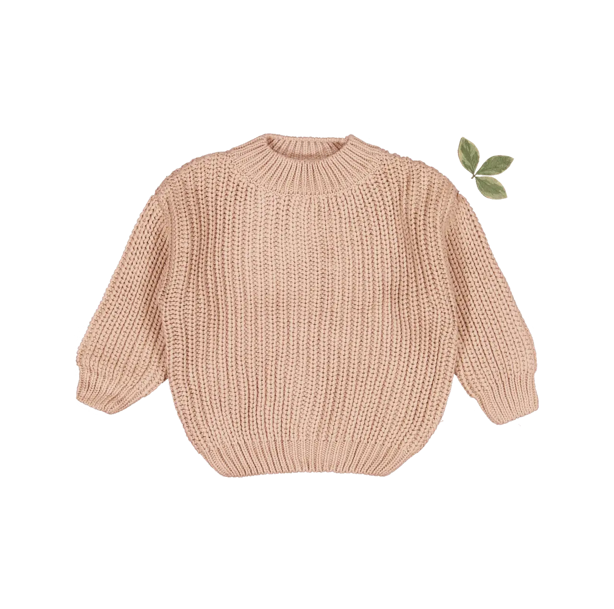 The Chunky Knit Sweater - Blush - Sleeve, Fashion, Textile, Woolen, Wool | Everetts Place