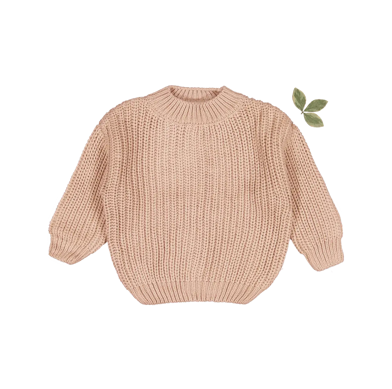 The Chunky Knit Sweater - Blush - Sleeve, Fashion, Textile, Woolen, Wool | Everetts Place