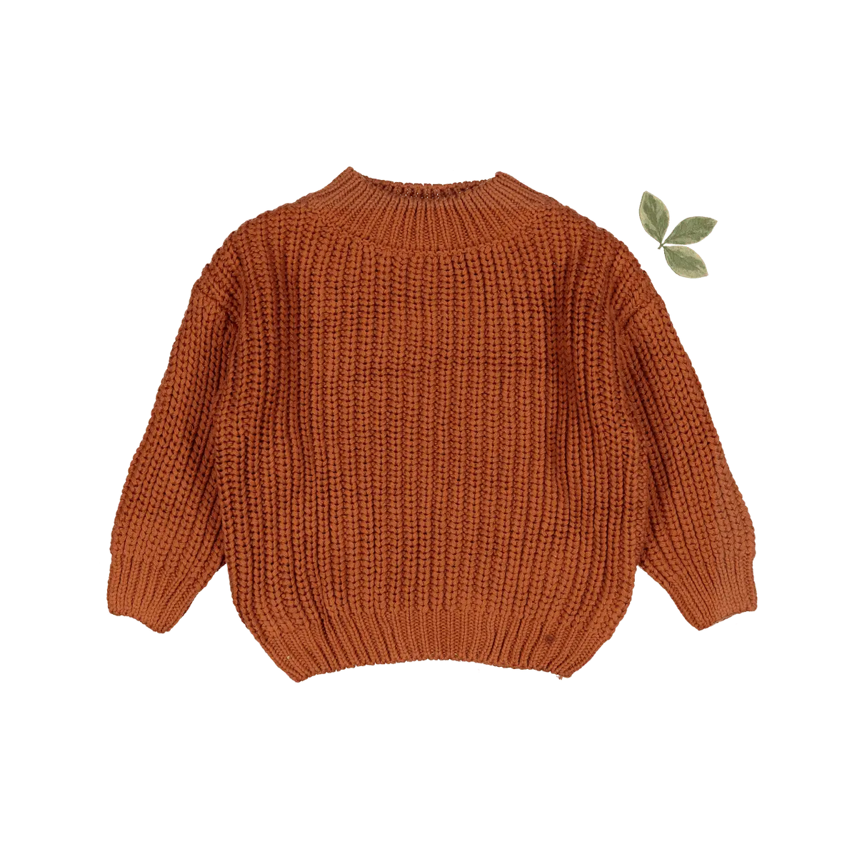 The Chunky Knit Sweater - Caramel - Orange, Textile, Woolen, Brown, Wool | Everetts Place