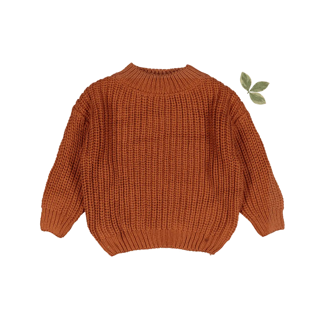 The Chunky Knit Sweater - Caramel - Orange, Textile, Woolen, Brown, Wool | Everetts Place