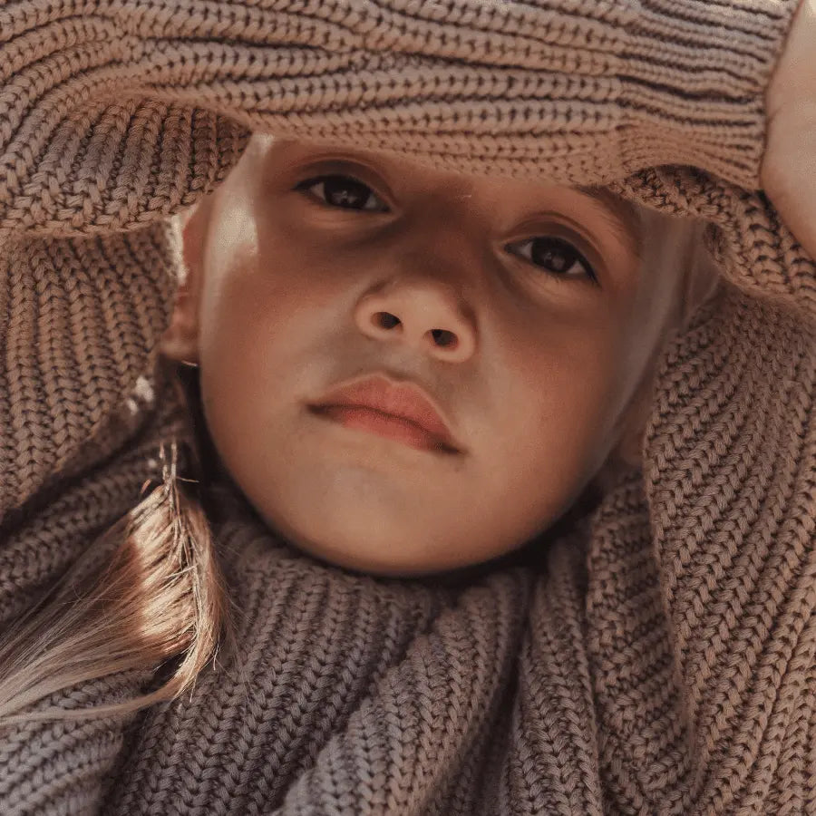 Lovely Littles The Chunky Knit Sweater - Mauve - 