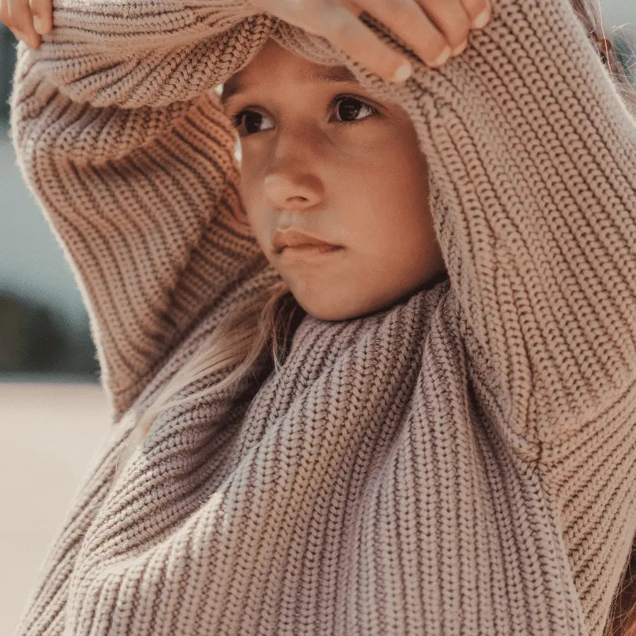Lovely Littles The Chunky Knit Sweater - Mauve - 