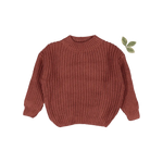 The Chunky Knit Sweater - Rosewood - Sleeve, Fashion, Textile, Woolen, Wool | Everetts Place