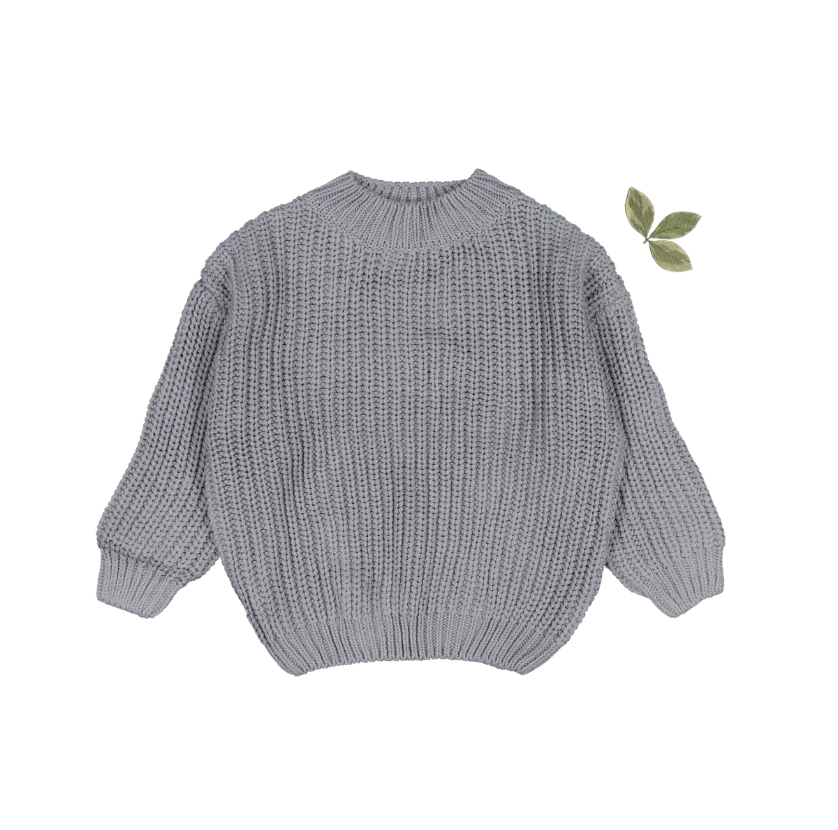 The Chunky Knit Sweater - Slate - Sleeve, Fashion, Textile, Woolen, Wool | Everetts Place