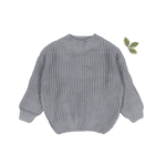 The Chunky Knit Sweater - Slate - Sleeve, Fashion, Textile, Woolen, Wool | Everetts Place