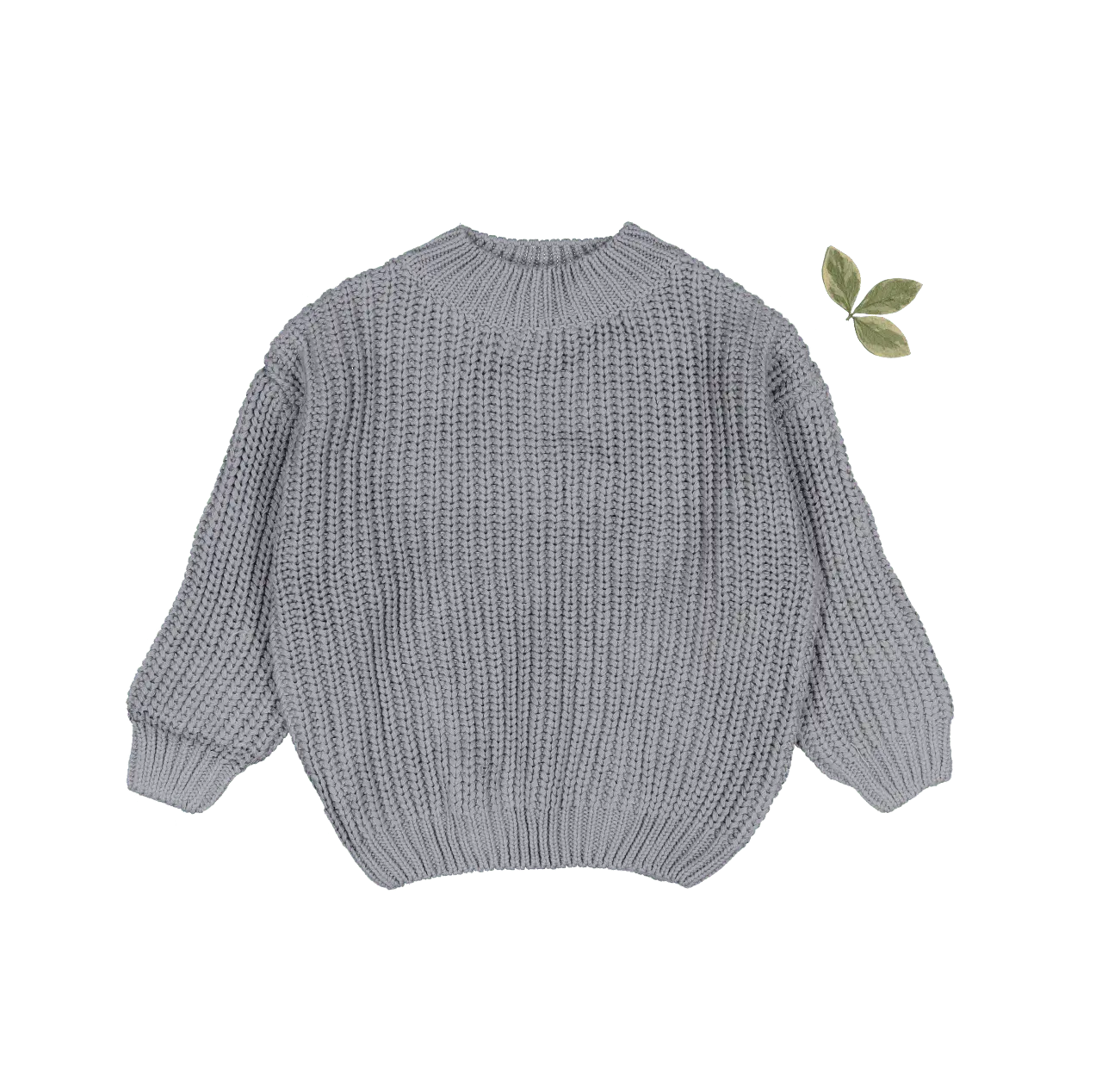 The Chunky Knit Sweater - Slate - Sleeve, Fashion, Textile, Woolen, Wool | Everetts Place