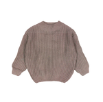 The Chunky Knit Sweater - Taupe - Sleeve, Fashion, Textile, Woolen, Wool | Everetts Place