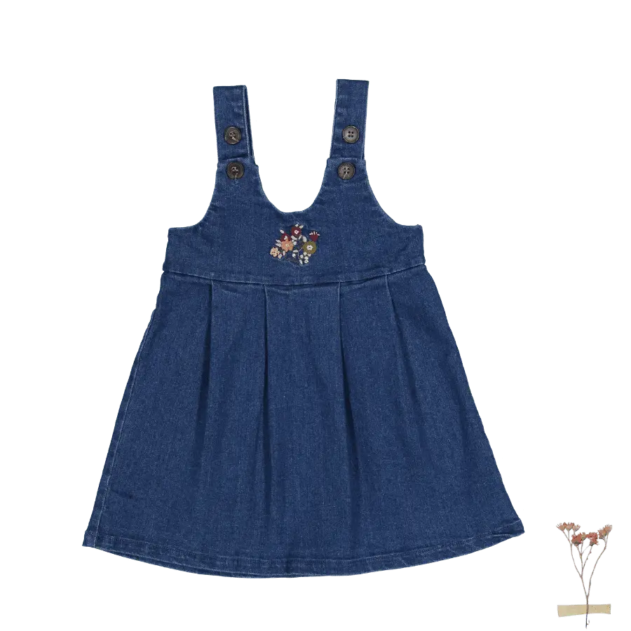 The Denim Dress - Blue - Blue, Denim, Textile, Baby & Toddler Clothing, One-piece garment | Everetts Place