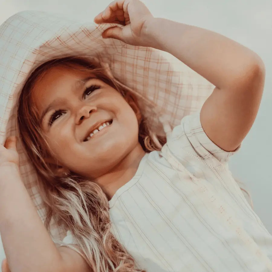 Lovely Littles The Denim Short - Mist Stripe - 