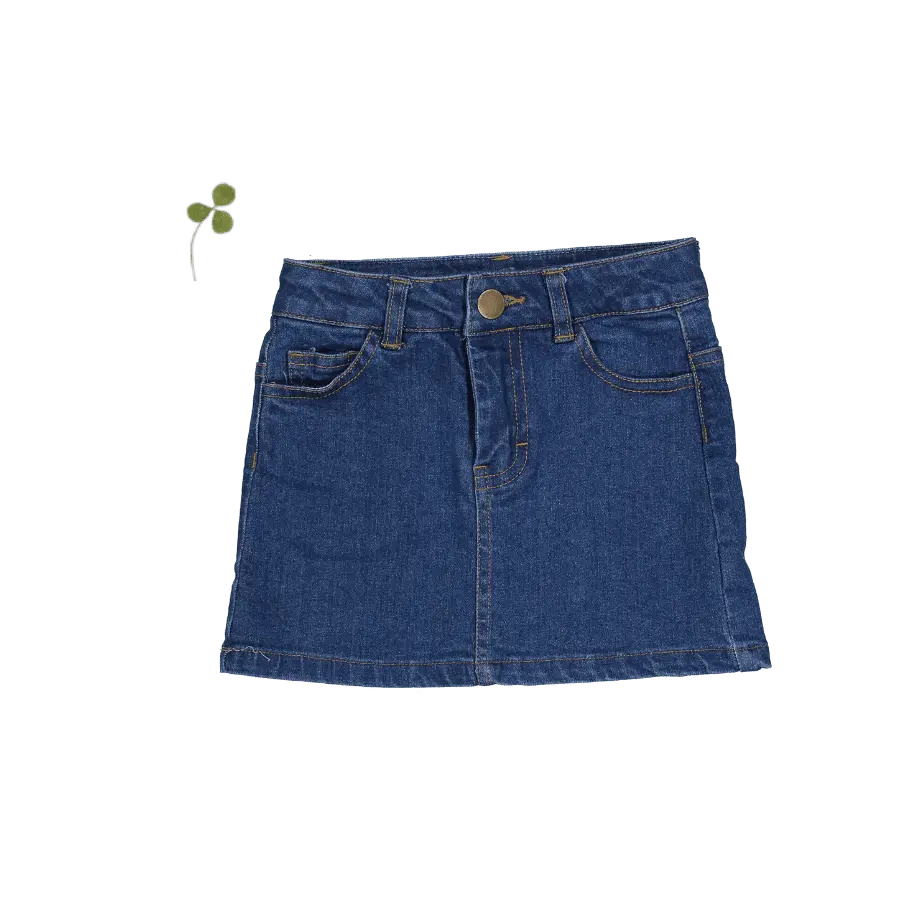 The Denim Skirt - Blue - Textile, Skort, Denim, Pocket, A-line | Everetts Place