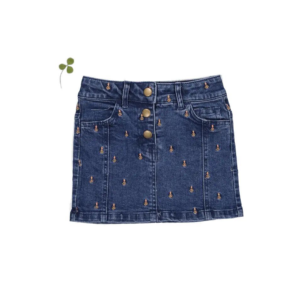 The Denim Skirt - Mini Tulip - Denim, Button, Skirt, Miniskirt | Everetts Place