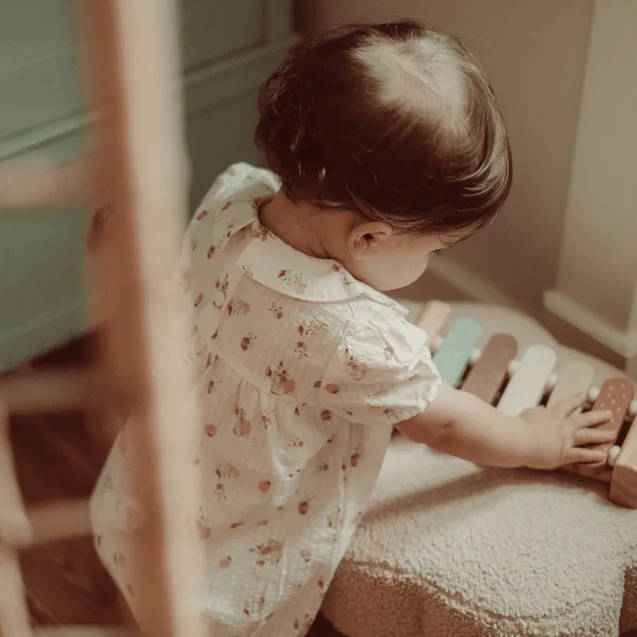 Lovely Littles The Dressy Romper - Seashell - 