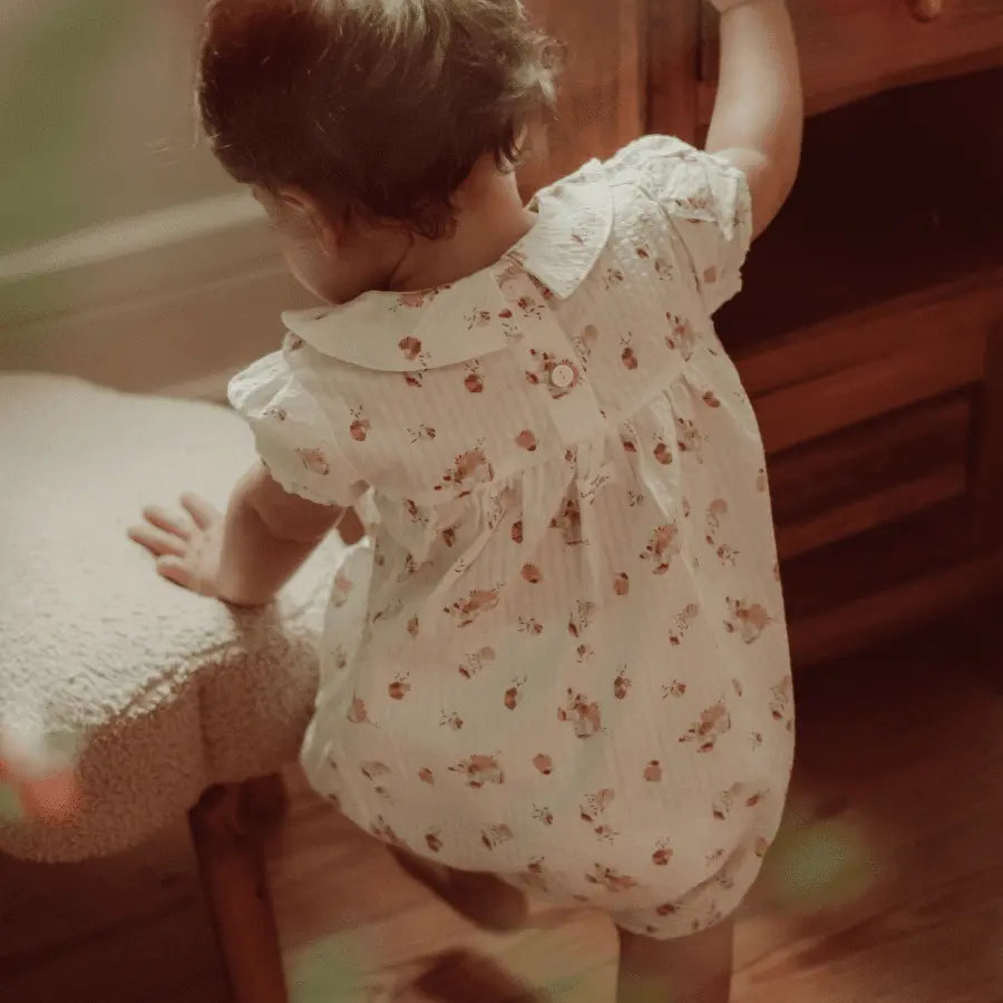 Lovely Littles The Dressy Romper - Seashell - 