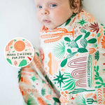 Raising Mama The Forever Swaddle Blanket | Desert Cactus (Beige) - 