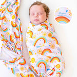 Raising Mama The Forever Swaddle Blanket | Here Comes the Sunshine (Pink) - 