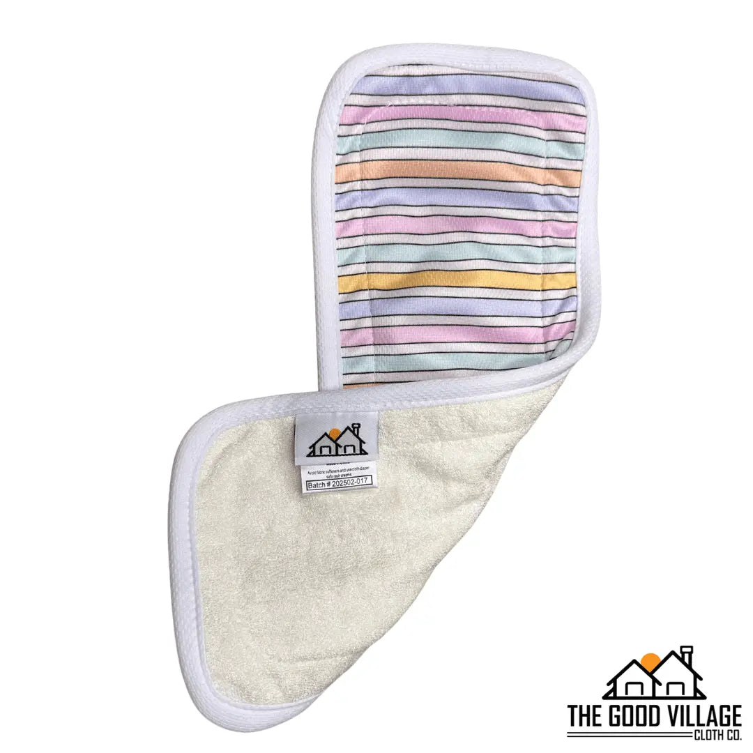 The Good Village Cloth Co. Bamboo Booster | Single | Sun - Kissed Stripes - 