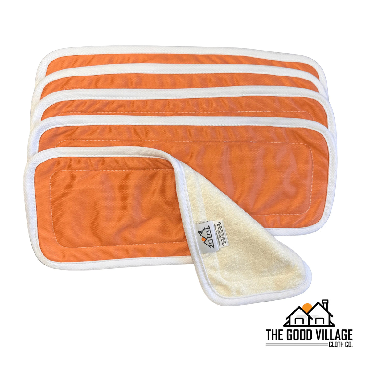 The Good Village Cloth Co. 5 - Pack Bamboo Boosters – Spiced Cider - 