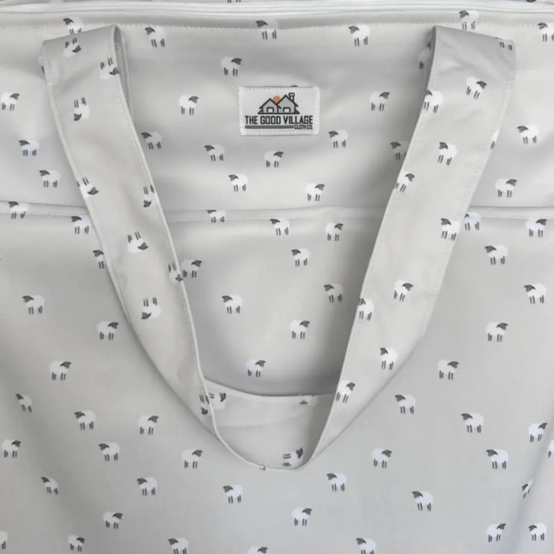 The Good Village Cloth Co. Large Hanging Wetbag | Sheep Tofu - 