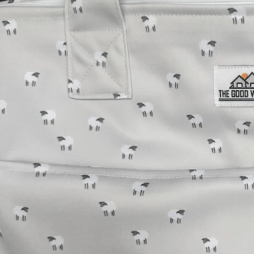 The Good Village Cloth Co. Large Hanging Wetbag | Sheep Tofu - 