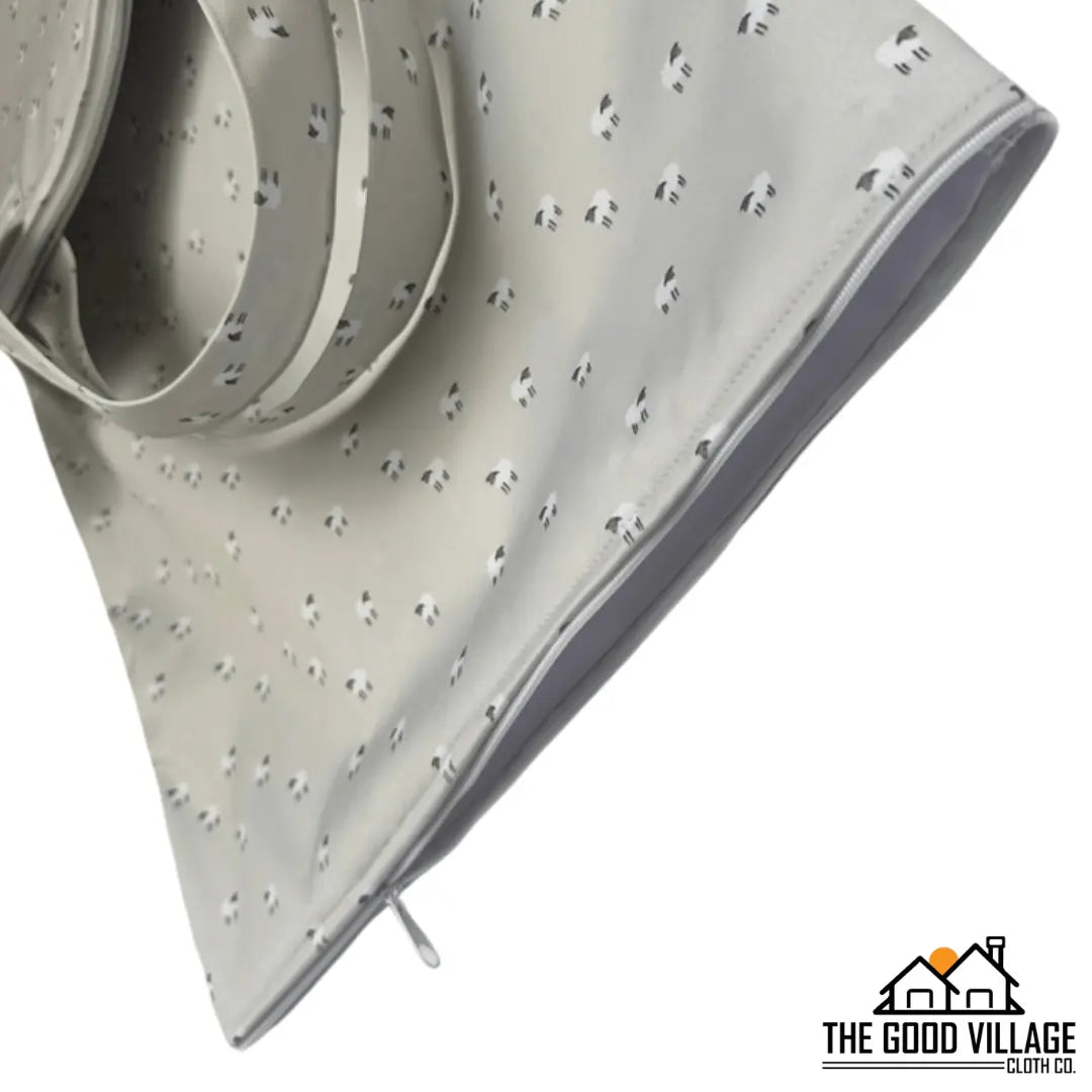The Good Village Cloth Co. Large Hanging Wetbag | Sheep Tofu - 