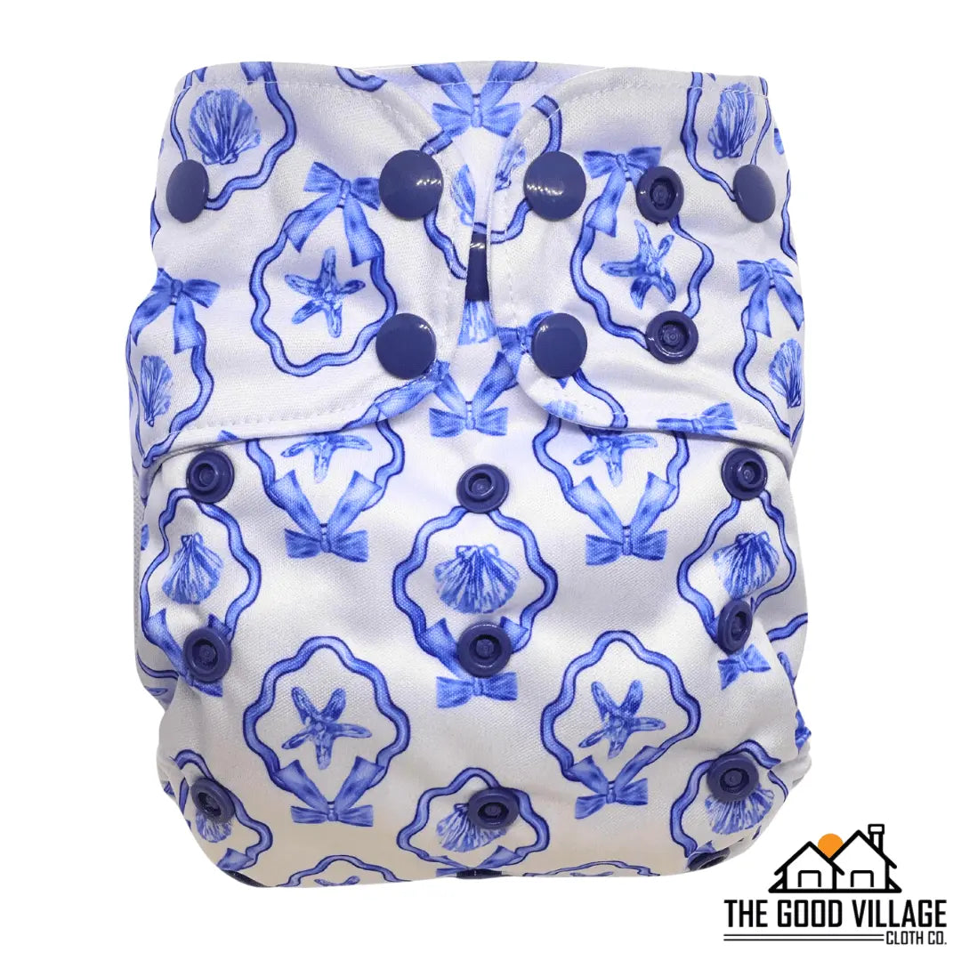 The Good Village Cloth Co. One Size Pocket Diaper | Sailor’s Keepsake - 