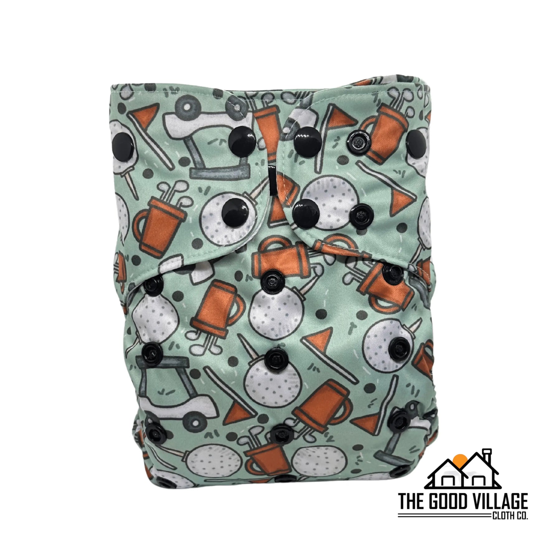 The Good Village Cloth Co. One Size Pocket Diaper - Tee Time - 