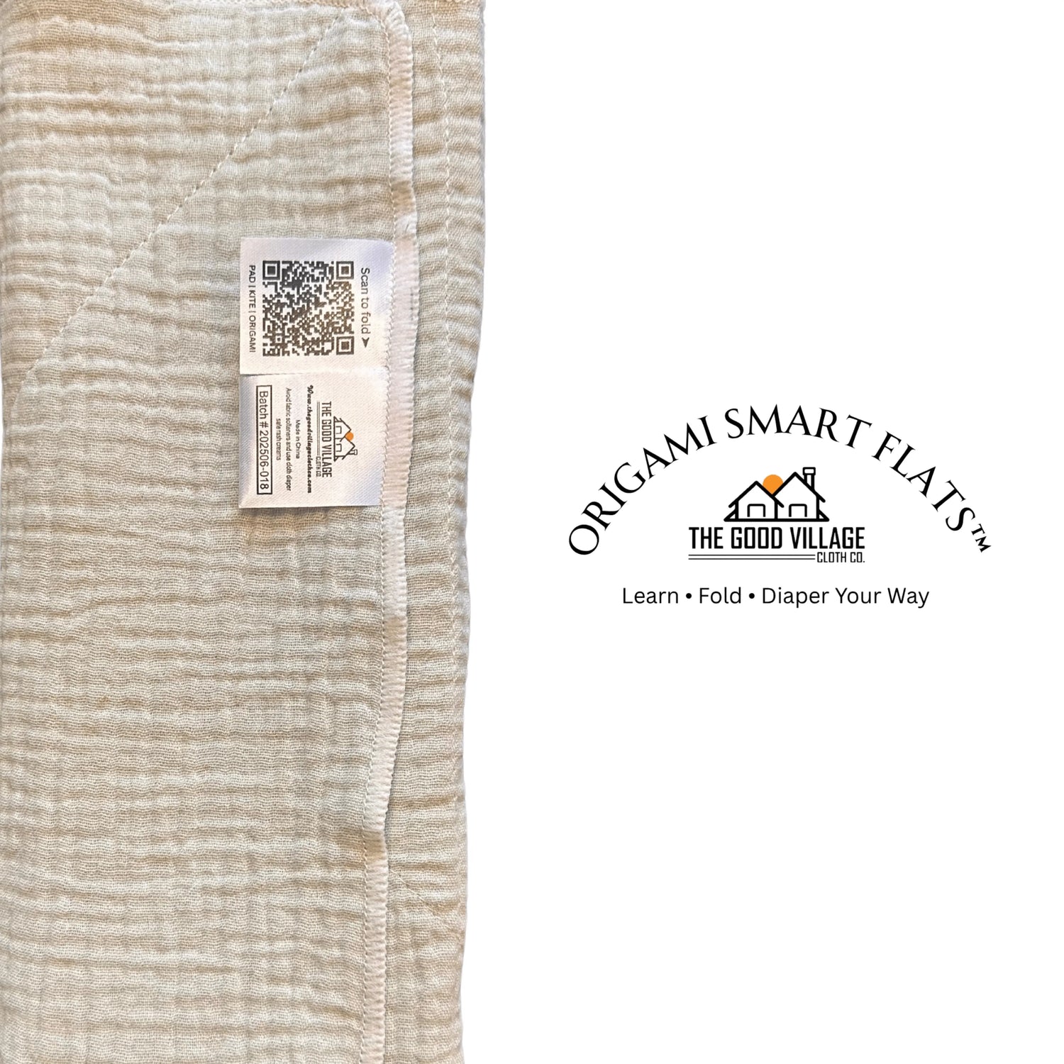 The Good Village Cloth Co. Origami Smart Flat – Evermoss - 