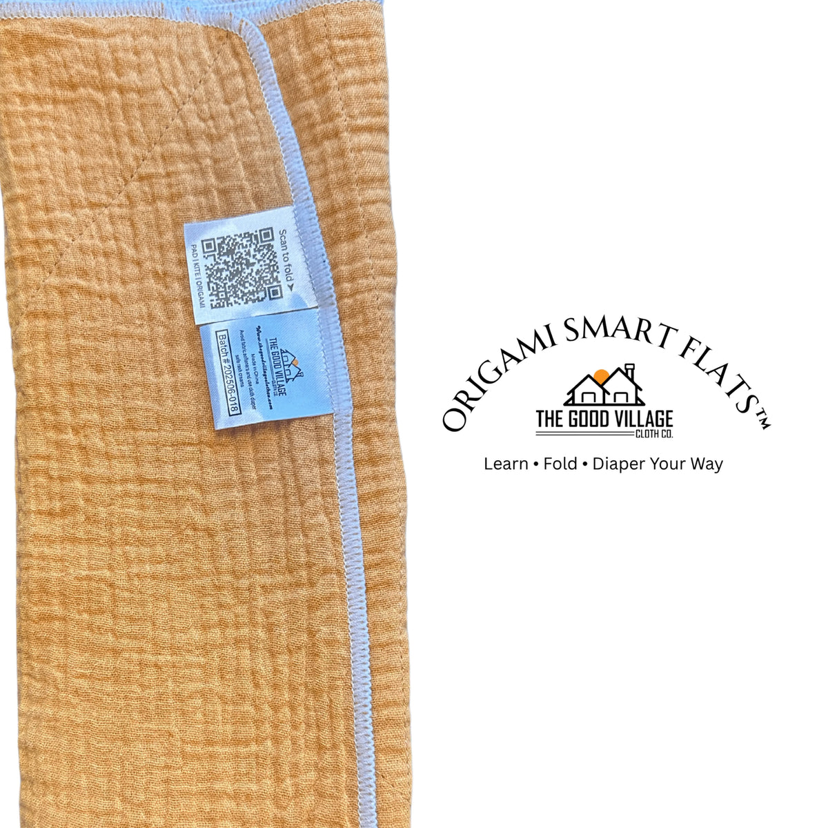 The Good Village Cloth Co. Origami Smart Flat – Spiced Cider - 