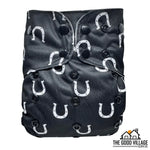 The Good Village Cloth Co. One Size Pocket Diaper | Horseshoes - 