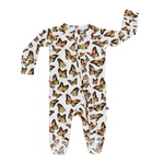 The Great Migration Ruffle Footie With Two Way Zip Sweet Bamboo Everetts Place: Online Boutique