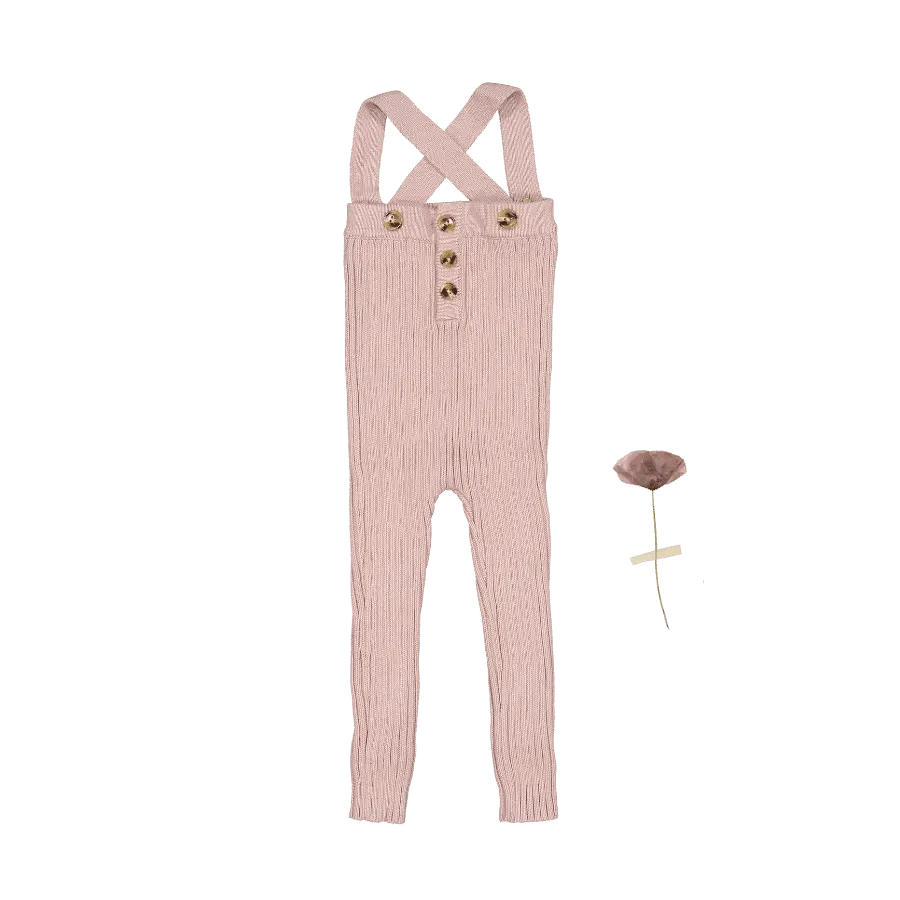 The Knit Overall - Mauve - Baby & Toddler Clothing, Textile, Overall, Brown, Pink | Everetts Place