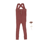 The Knit Overall - Rosewood - Textile, Overall, Baby & Toddler Clothing, Button, Suspenders | Everetts Place