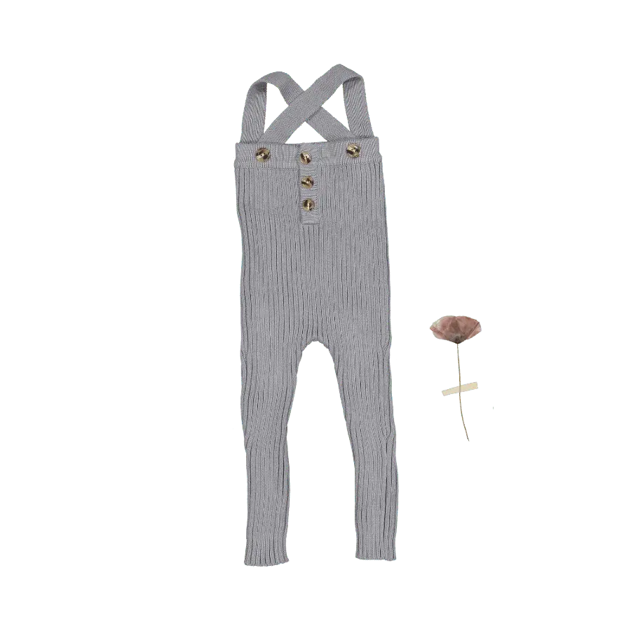 Lovely Littles The Knit Overall - Slate - 
