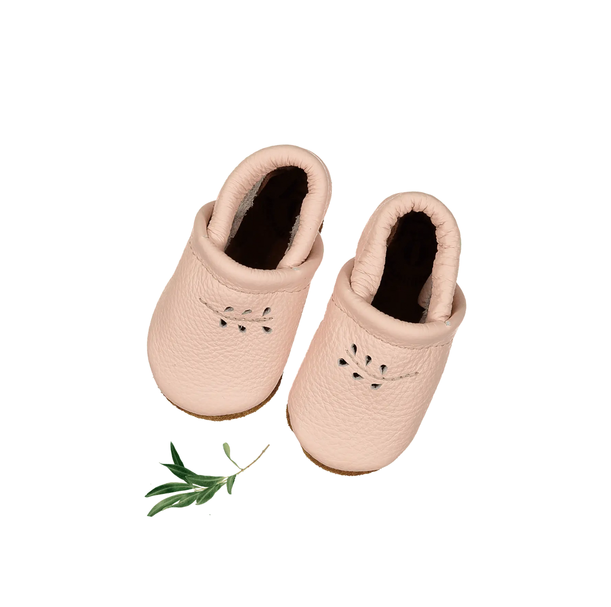The Leather Mocc - Blush - Footwear, Brown, Slipper, Foot, Baby & Toddler Shoe | Everetts Place