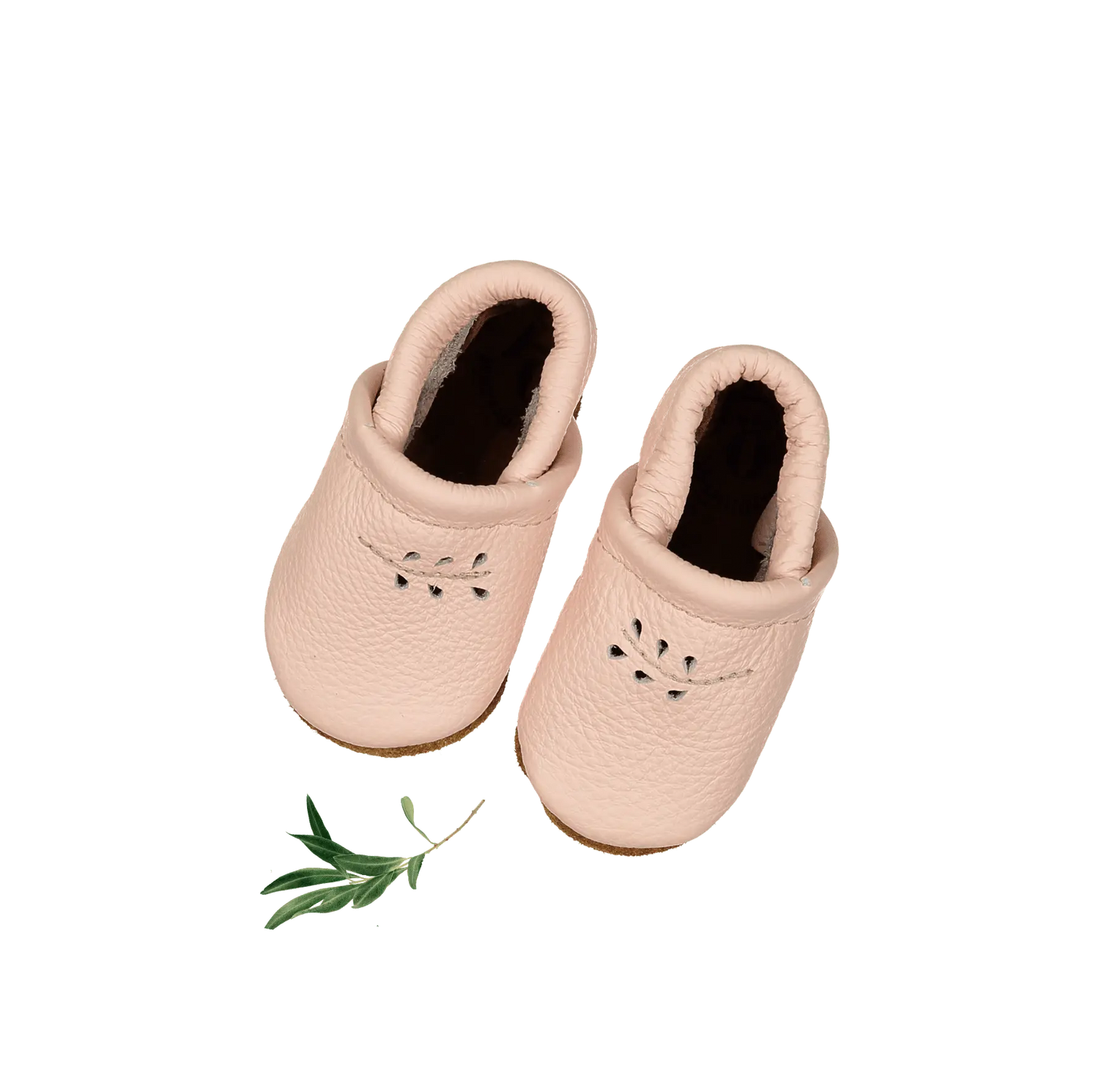 The Leather Mocc - Blush - Footwear, Brown, Slipper, Foot, Baby & Toddler Shoe | Everetts Place
