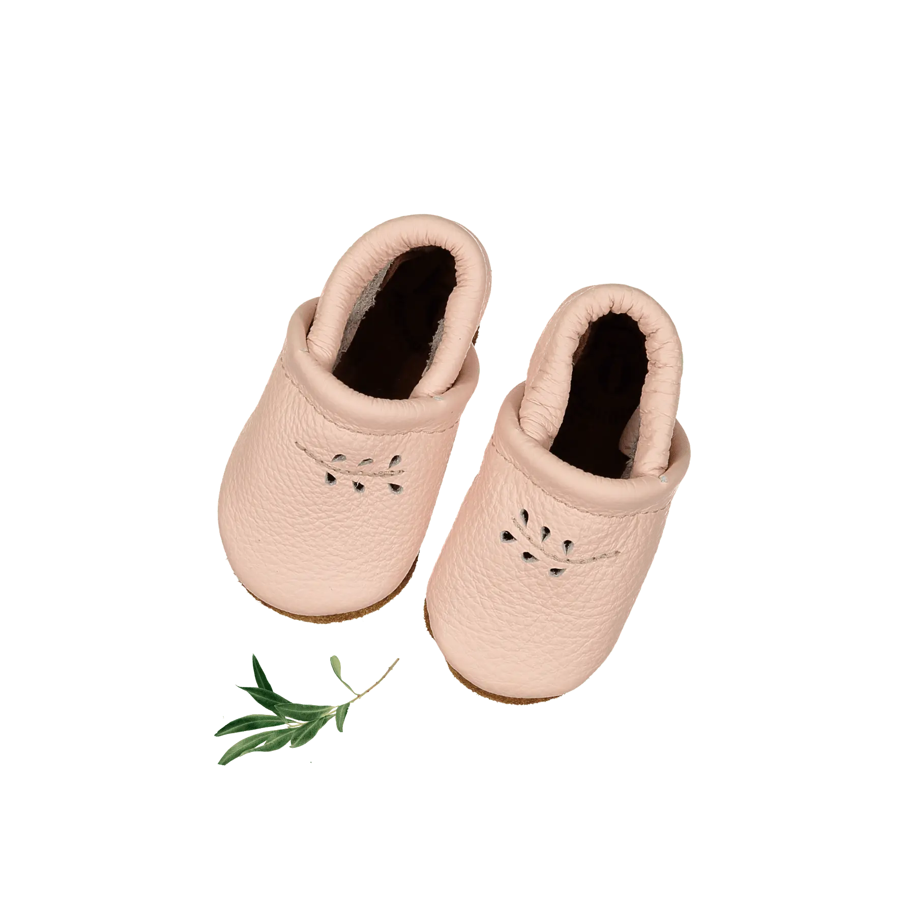 The Leather Mocc - Blush - Footwear, Brown, Slipper, Foot, Baby & Toddler Shoe | Everetts Place