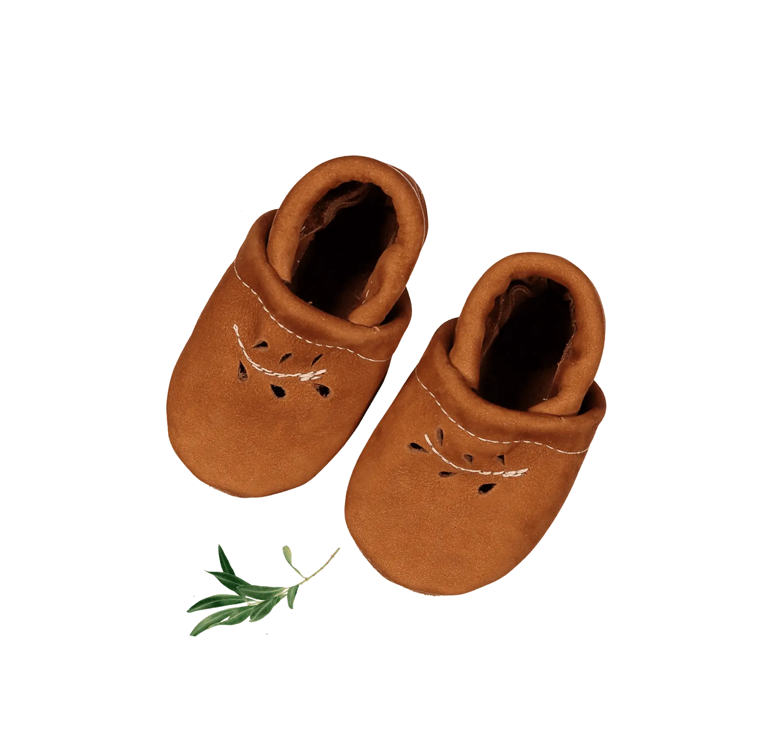 The Leather Mocc - Cognac - Footwear, Baby & Toddler Shoe, Brown, Slipper, Suede | Everetts Place