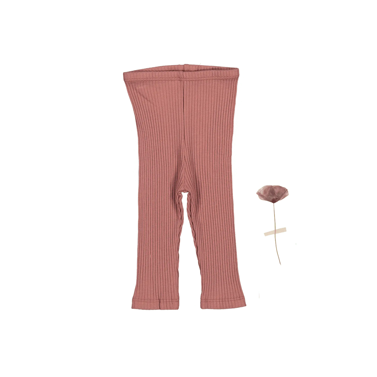 Lovely Littles The Legging - Rosewood Ribbed - 